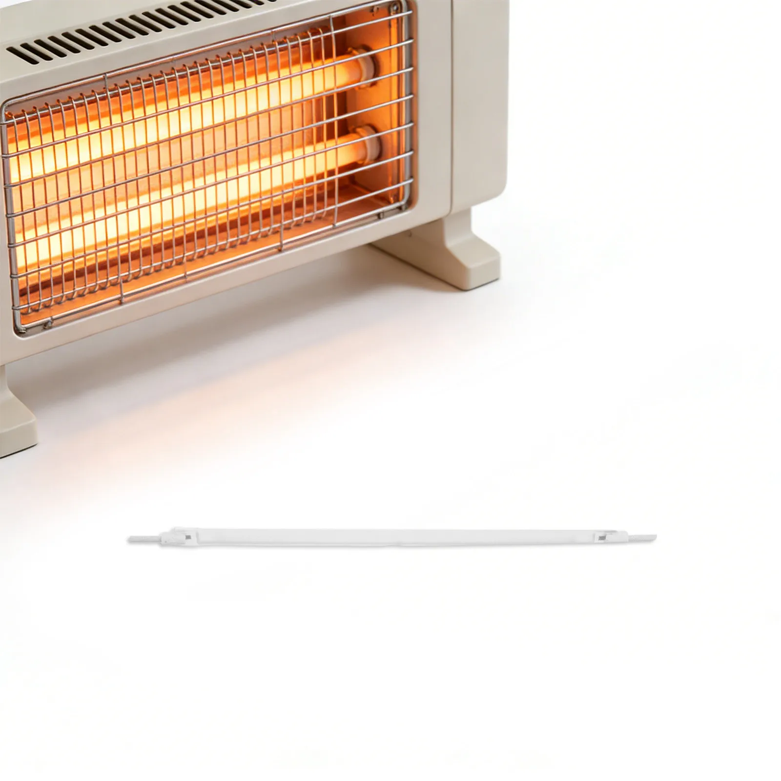 2Pcs Ceramic Heating Core Tubes 25Cm Frosted Finish Electric Warming Rod for Coop Heat Lamp Replacement Outdoor Heating