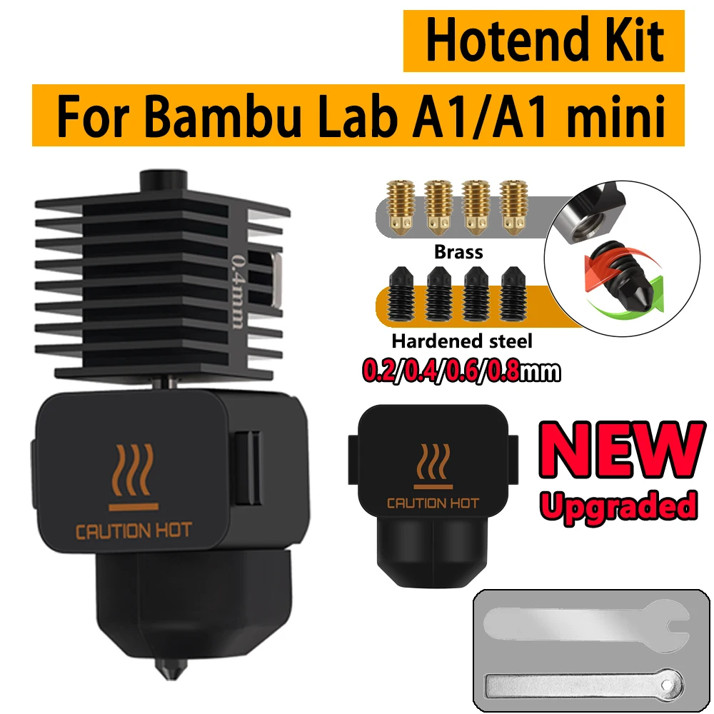 

Upgrade 2.0 Hotend For Bambu Lab A1 Nozzle For Bambu Lab A1 Mini Nozzle Kit Hardened Steel Nozzle For Bambulab A1 V2 Hotend