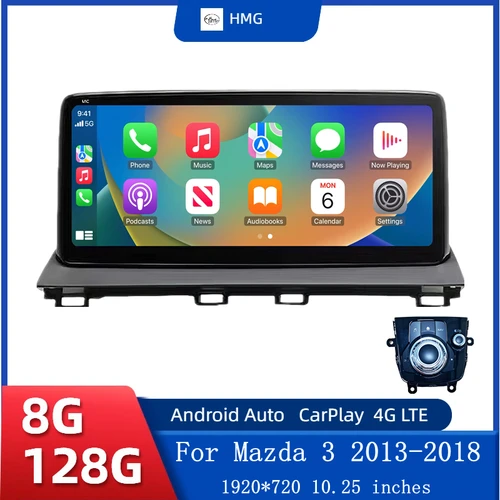 HMG Android Radio 10,25 für Mazda 3 Mazda3 Axela 2013–2018 System CarPlay AndroidAuto Multimedia Player GPS Navigation Autoradio