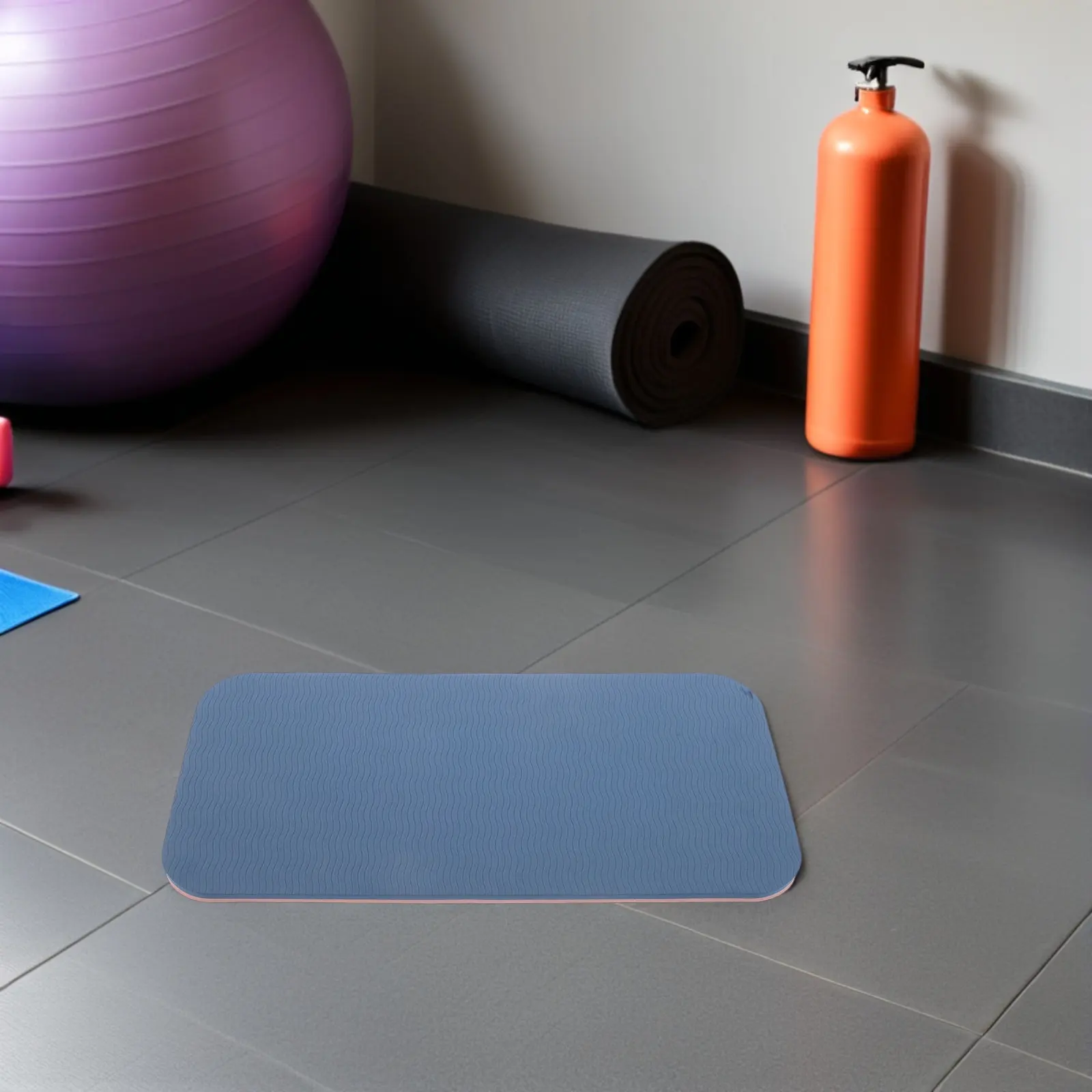 2Pcs Thickened Yoga Mat 0.8cm Wide Surface Tpe Nonslip Fitness Exercise Mat for Women Men Home Gym Studio Yoga Meditation Knee