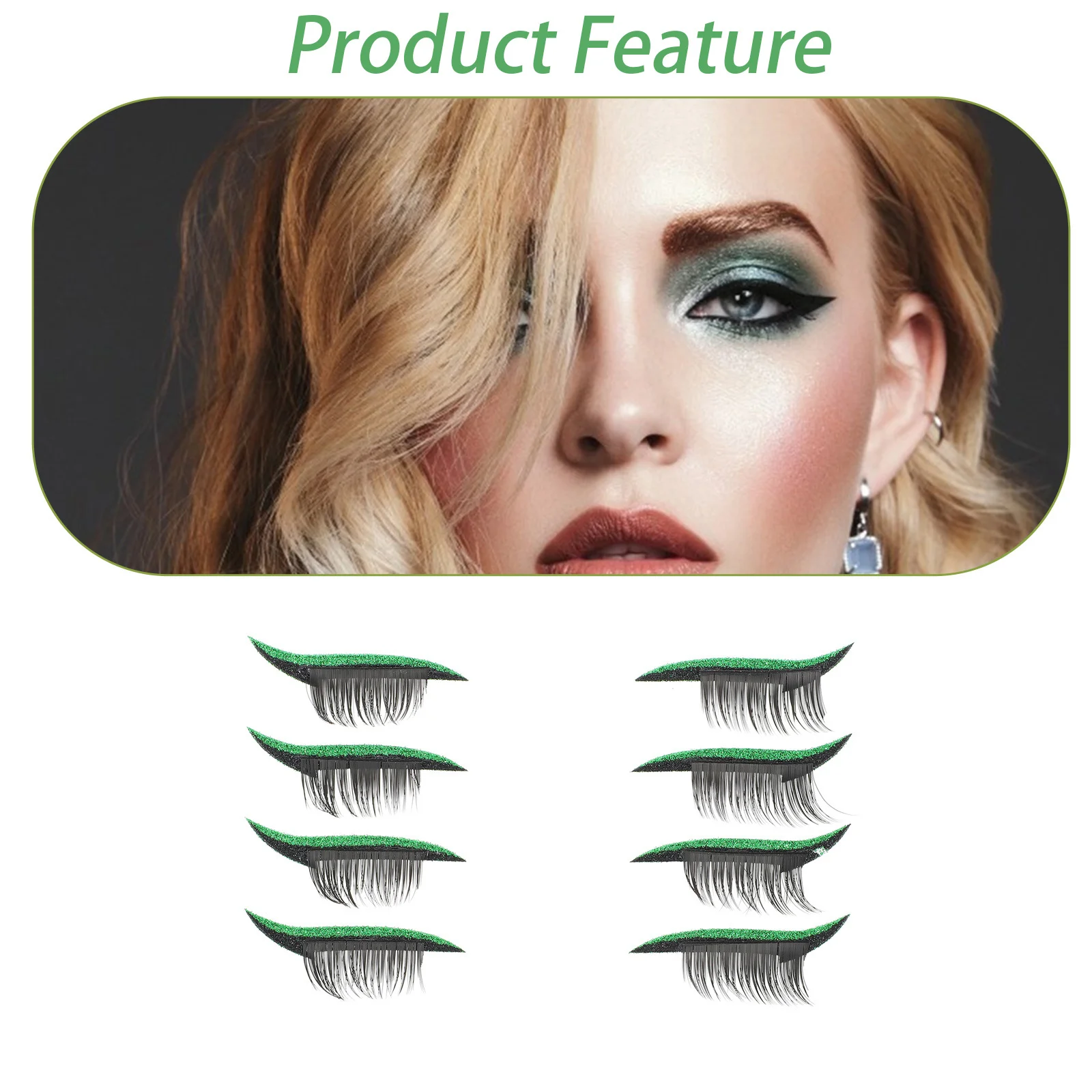 4 pares de pegatinas para delineador de ojos, adhesivo impermeable, tira de línea de ojos, calcomanía para maquillaje diario, cinta delineadora de ojos agrandadora