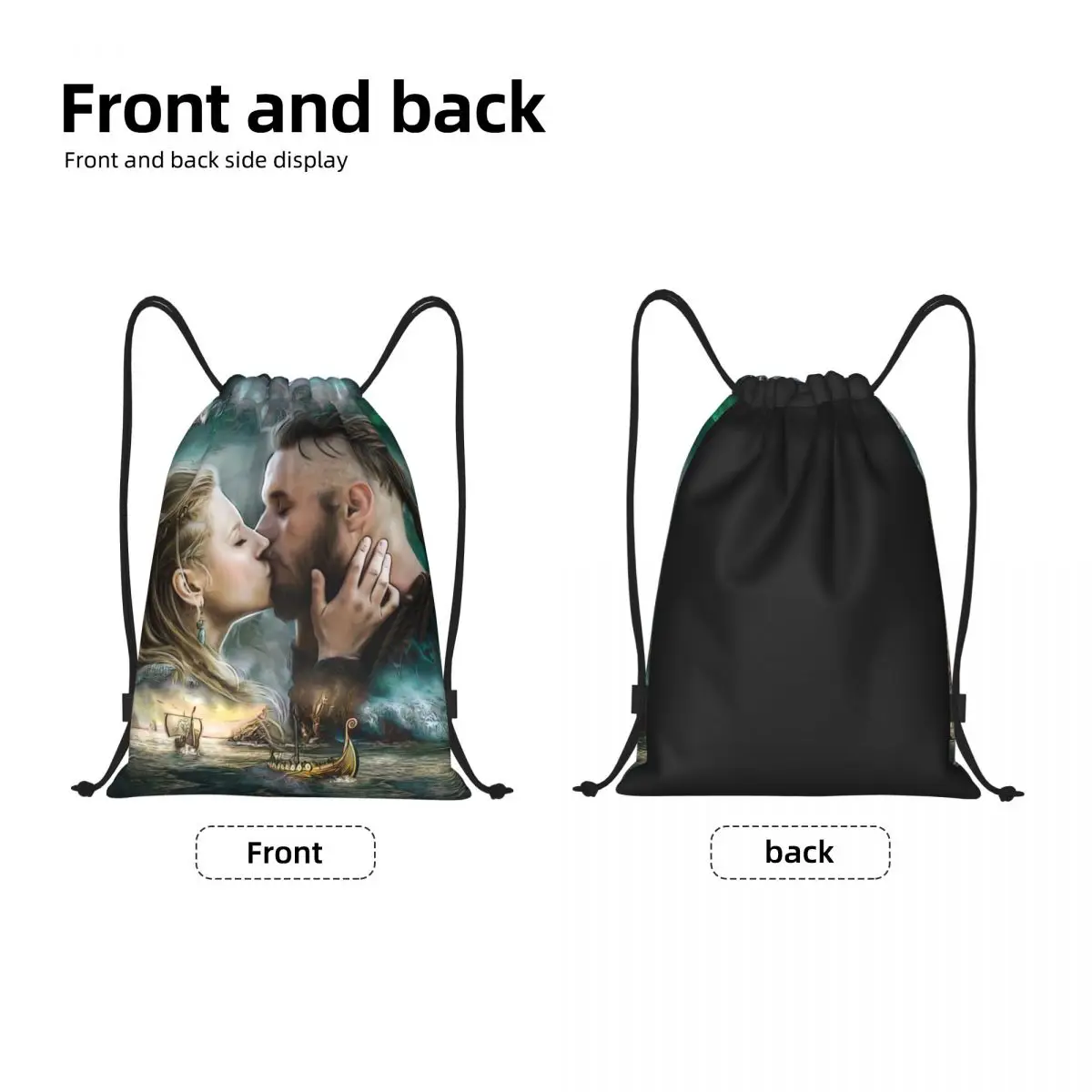 Viking Lagertha Ragnar Lothbrok Drawstring Bag for Shopping Yoga Backpacks Women Men Norse Valhalla Warrior Sports Gym Sackpack