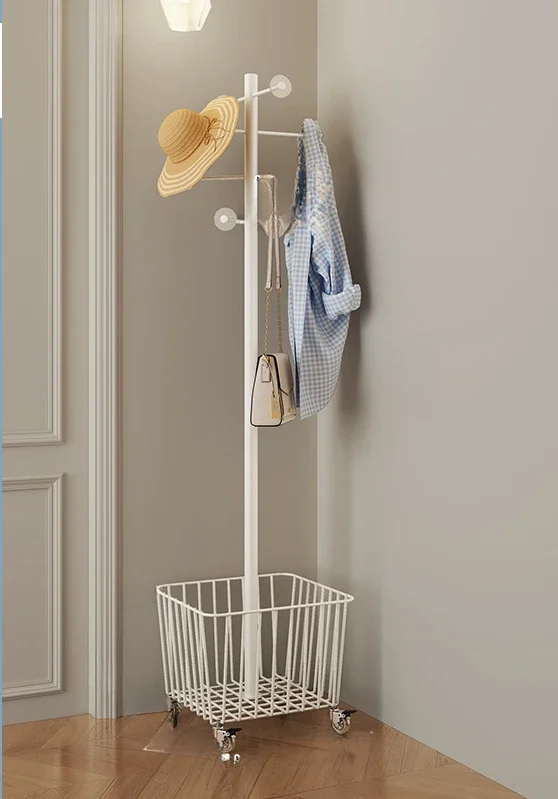 

Clothes hanger floor-to-ceiling bedroom is simple and does not occupy an area of household indoor bag hanger vertical clothes