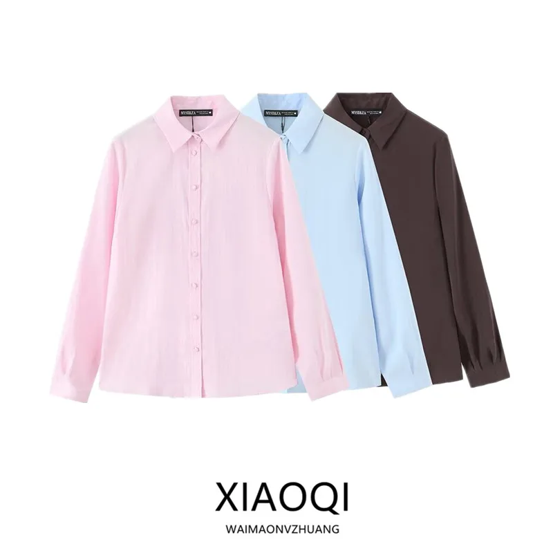 

Autumn 2025 Women's Casual Long Sve Soft Touch irt Versatile Loose Fit Comfortable European Sle Faion New Arrival