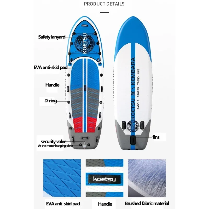 3.5/3.9/4.5m Fishing Inflatable Surfboard Set,0.9mm Thickened ECO-PVC Kayak Rowing 1-2Persons Fishing Luya ISUP Paddle