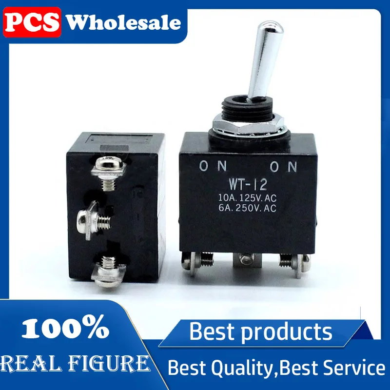 1PCS Original WT-12 toggle switch 3-pin 2-speed rocker arm swing power switch 6A250V 10A125V