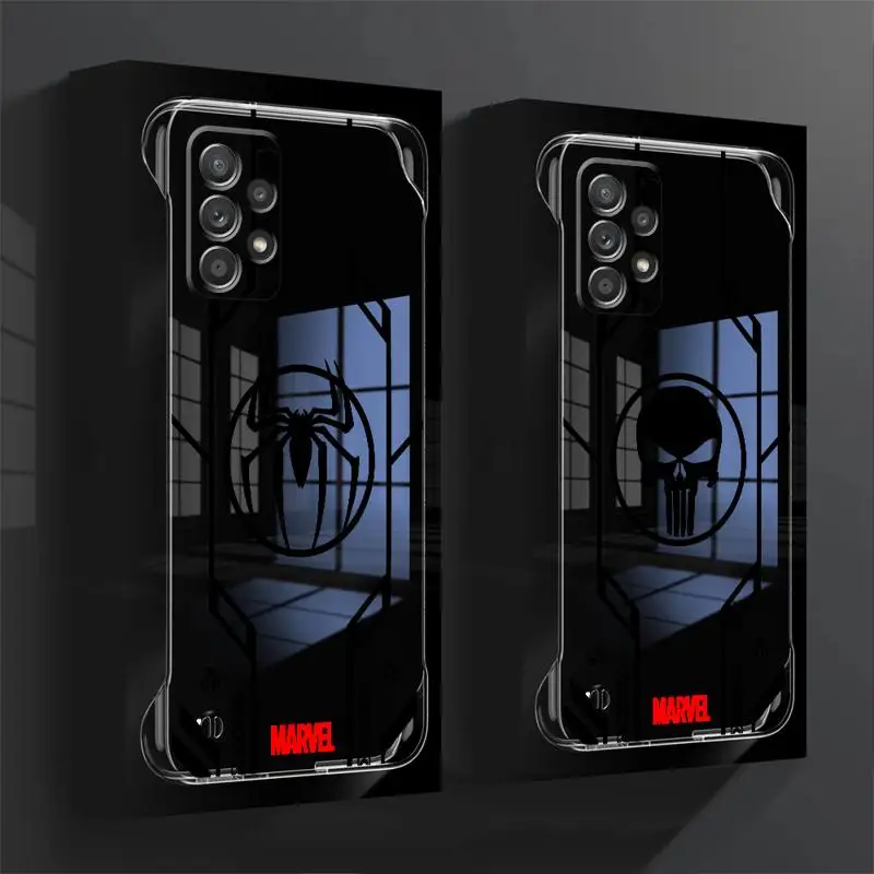 Marvel Badge Logo Punisher phone case for Samsung Galaxy A52 A14 A51 cases A13 A55 A52s A15 A53 borderless cooling clear funda