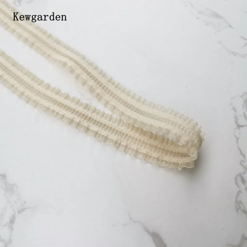 Kewgarden nastri di pizzo elasticizzato da 15mm accessori per capelli Bowknot fai da te nastro fatto a mano artigianato materiali da imballaggio