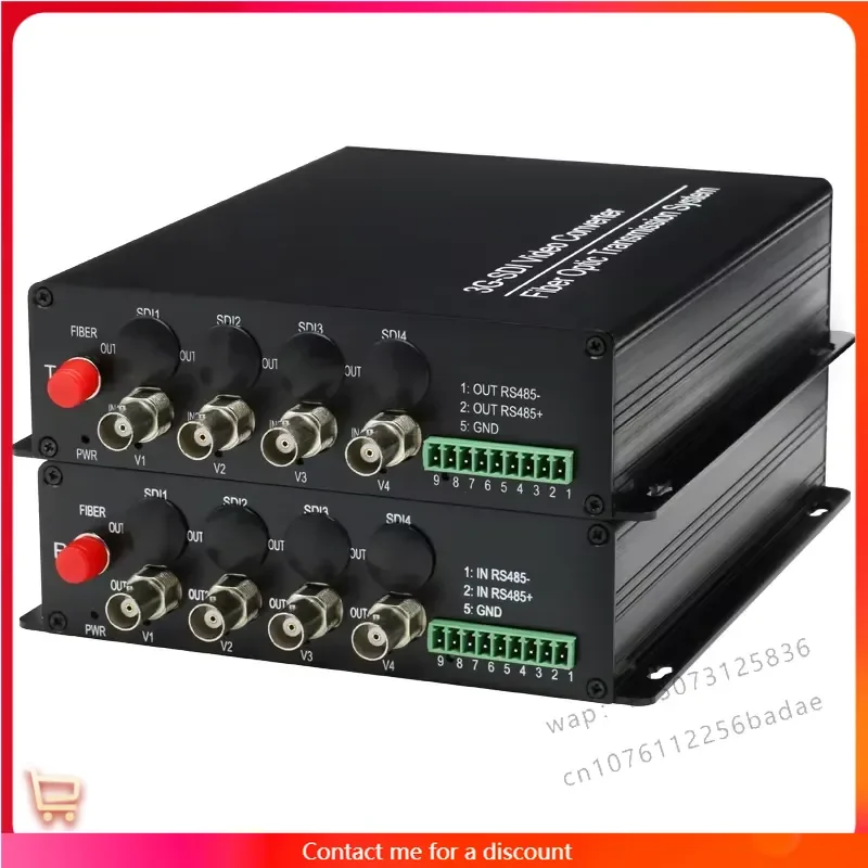 4 HD SDI Video/Audio/Ethernet Fiber Optic Media Converter Single Mode FC 3G SDI Fiber Optic Media Converter