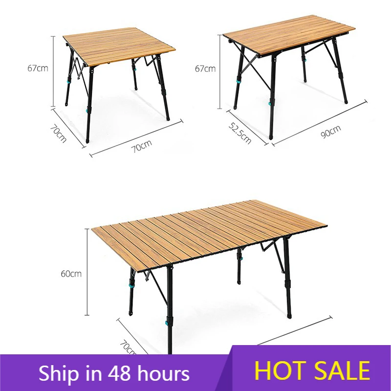 

YTYIN Top Seller Folding Tables and Chairs Wood Outdoor Camping Roll Table Chair for Garden Travel Hiking Picnic