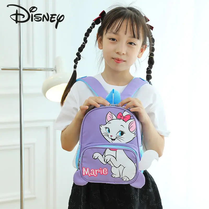 Disney 2023 New Girls' Backpack Fashion High Quality Lightweight Student Backpack Cartoon Cute Versatile Children's Backpack