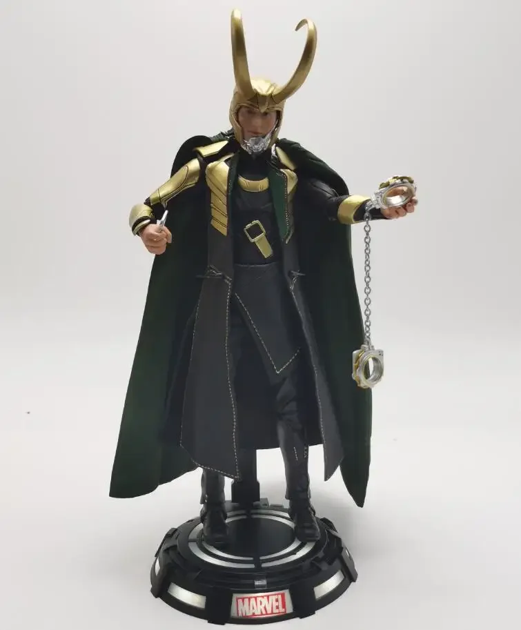 

Hot Toys Original Genuine Marvel Loki Articulated 1/7 Action Figure Collectible Educational Toy Gift with LED Base