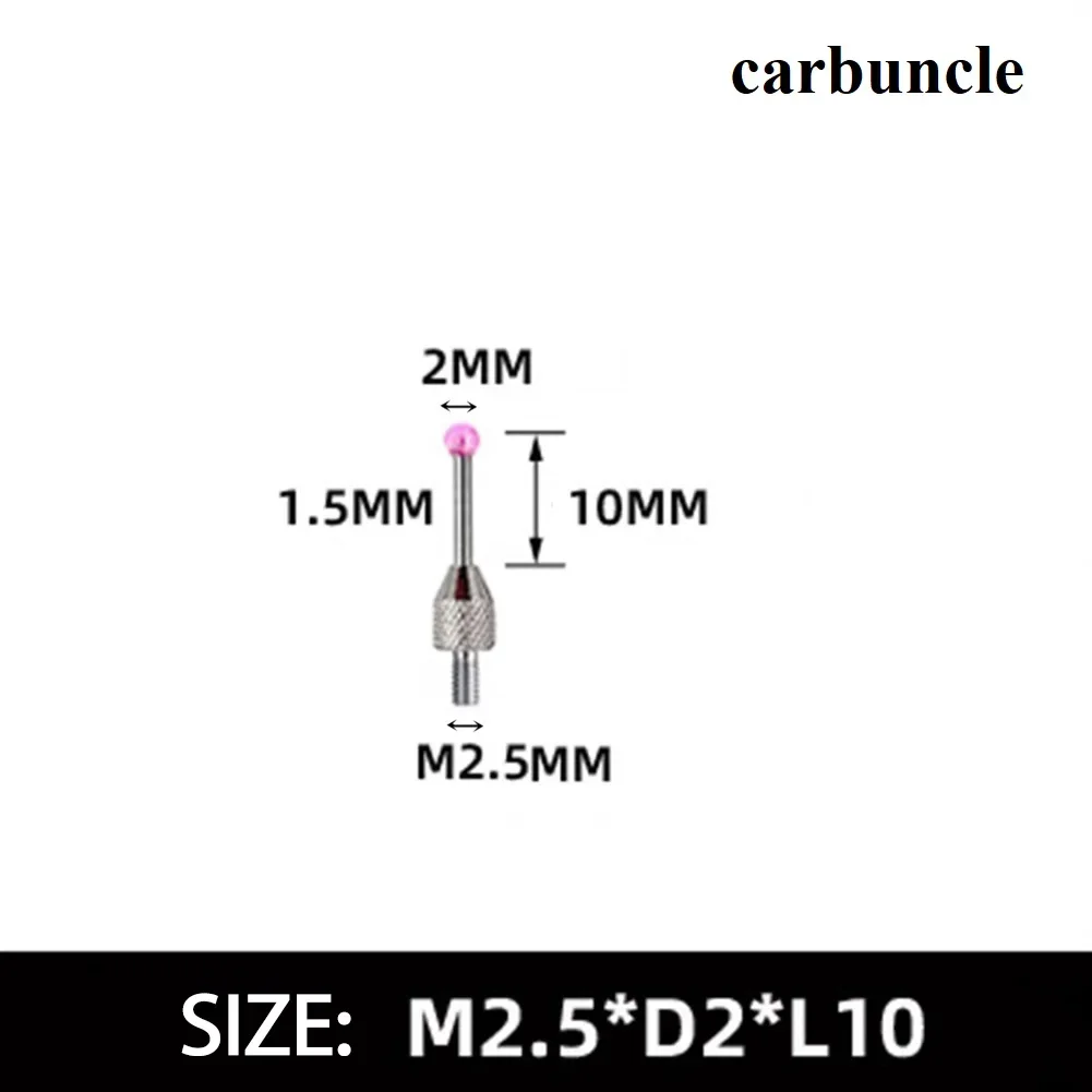 

Contact Points Carbuncle Tungsten Steel Micrometer Gauge Probe 2mm Head M25 Thread High Precision Measuring Tool