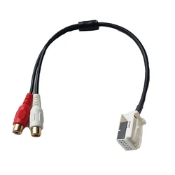 Car Audio Parts RCA Cable Adapter for Peugeot 307 308 4007 for Citroen C3 C4 C5 C8