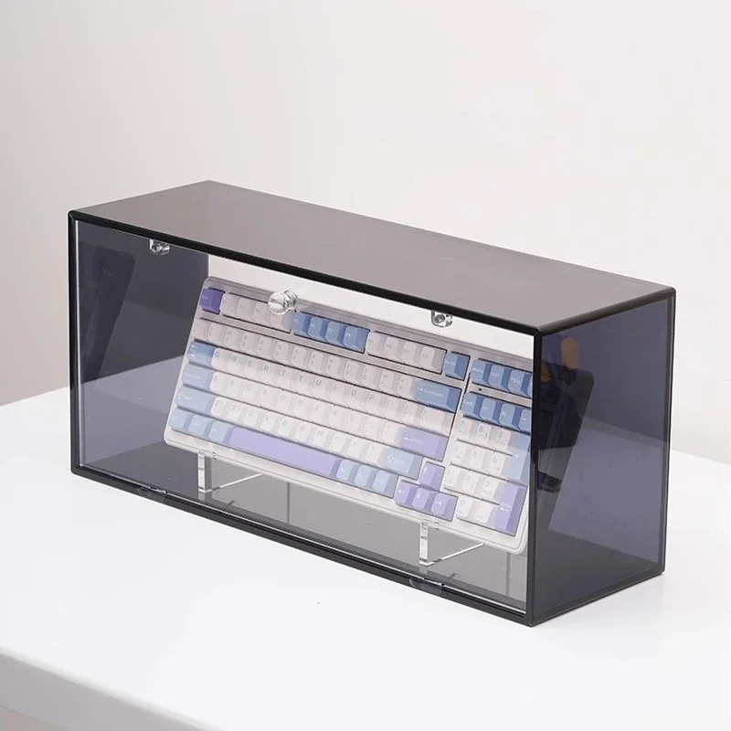 Clear Acrylic Keyboard Rack Strong Load-Bearing Storage Case Anti-Dust Desktop Shelf Stackable Multi-Tier Keyboard Organizer Hot