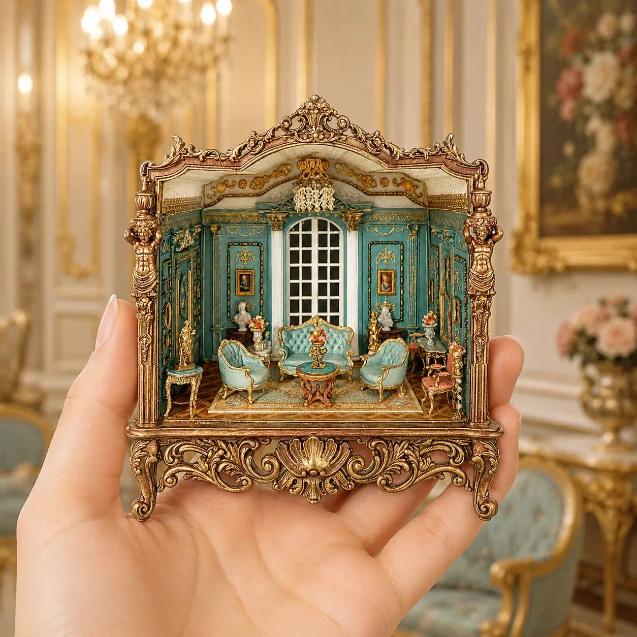 Retro Victorian-Style Miniature House, 3D Resin Relief Refrigerator Magnet, Creative And Unique Decorative Item, High-Quality