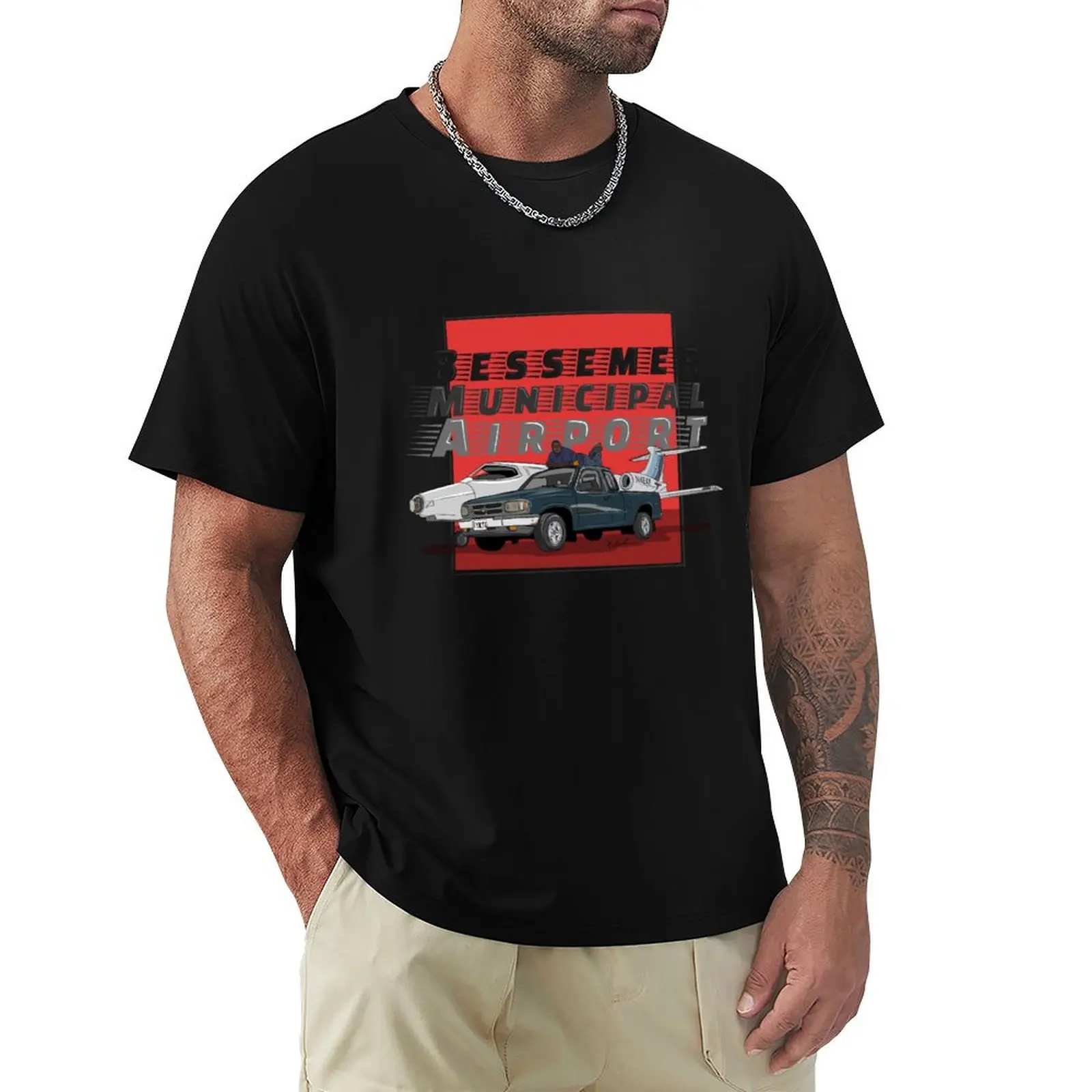 Camiseta Bessemer airport keky, camiseta informal de corte holgado para el trabajo