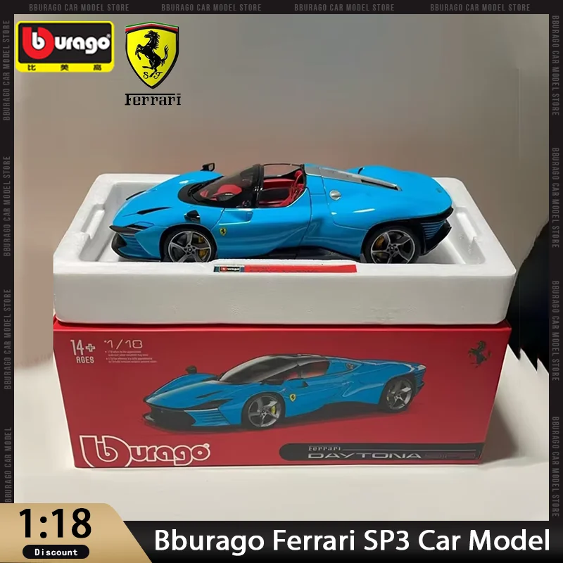 

New In StockBburago1:18 Ferrari Daytona Sp3 Supercar 50th Anniversary Car Alloy Miniature Diecast Ferrari Custom Toy Kid Gift