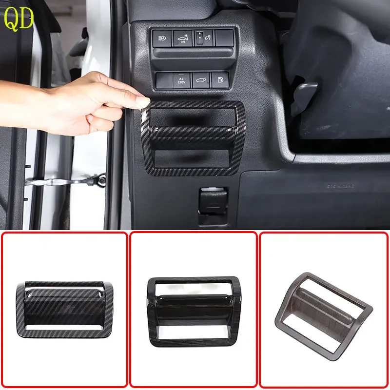 

ABS Carbon Fiber For Toyota Land Cruiser Prado 250 LC250 2024+ Car Headlight Switch Frame Sticker Car Interior Accessories 1Pcs