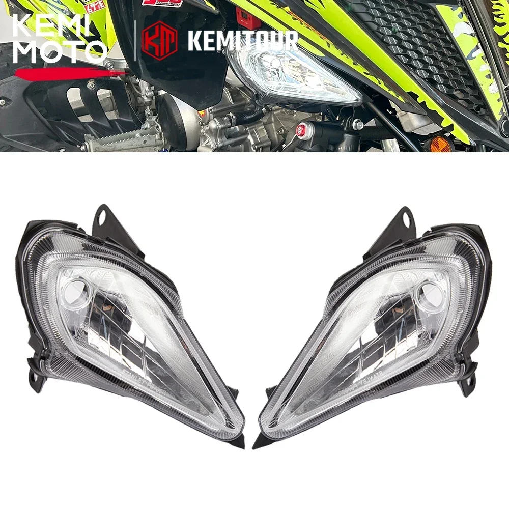 

ATV Headlight Set with Light Bulbs Compatible with Yamaha Raptor 700 Wolverine 450 350 YFZ450 700R 250 YFZ 450R 450X 2006-2024