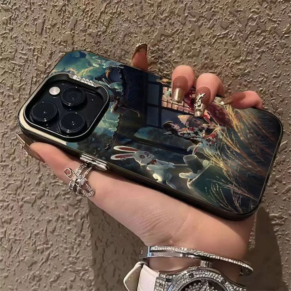 حافظة هاتف Identity V لهاتف آيفون 17 16 15 14 13 12 11 Pro Max Plus غطاء خلفي فضي مقاوم للصدمات