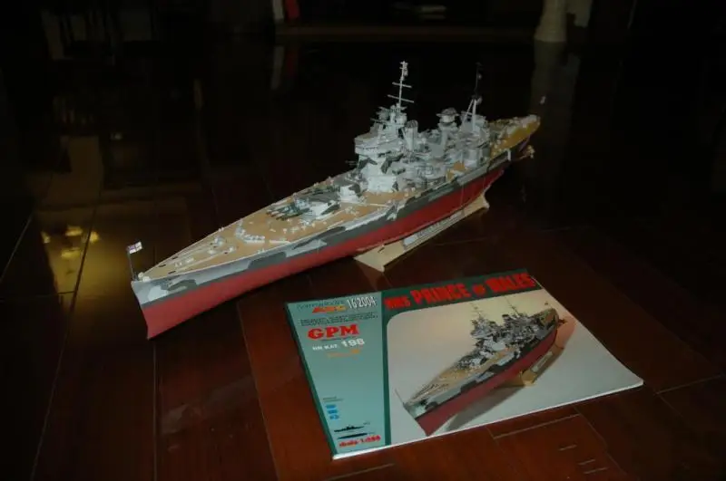 777-ペーパーモデル-200-プリンス・オブ・ザ・ウォーズ-戦艦-長さ約5メートル-軍事用-静態模型-対象年齢2歳以上