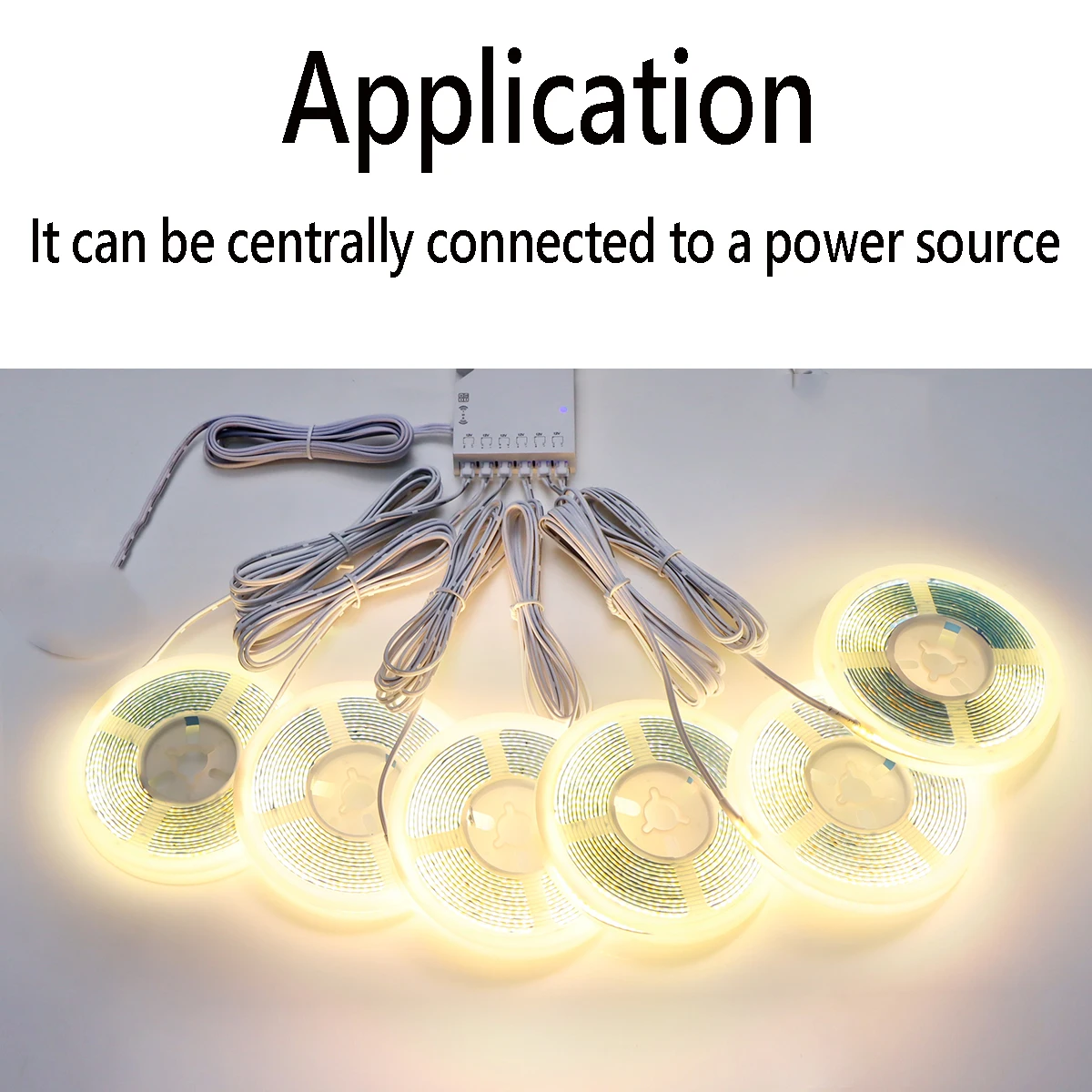 DC12V Dupont Interface COB Strip Light 320LEDs/M Soft Cuttable For Cabinet Closet Kitchen Bathroom Lighting image 5