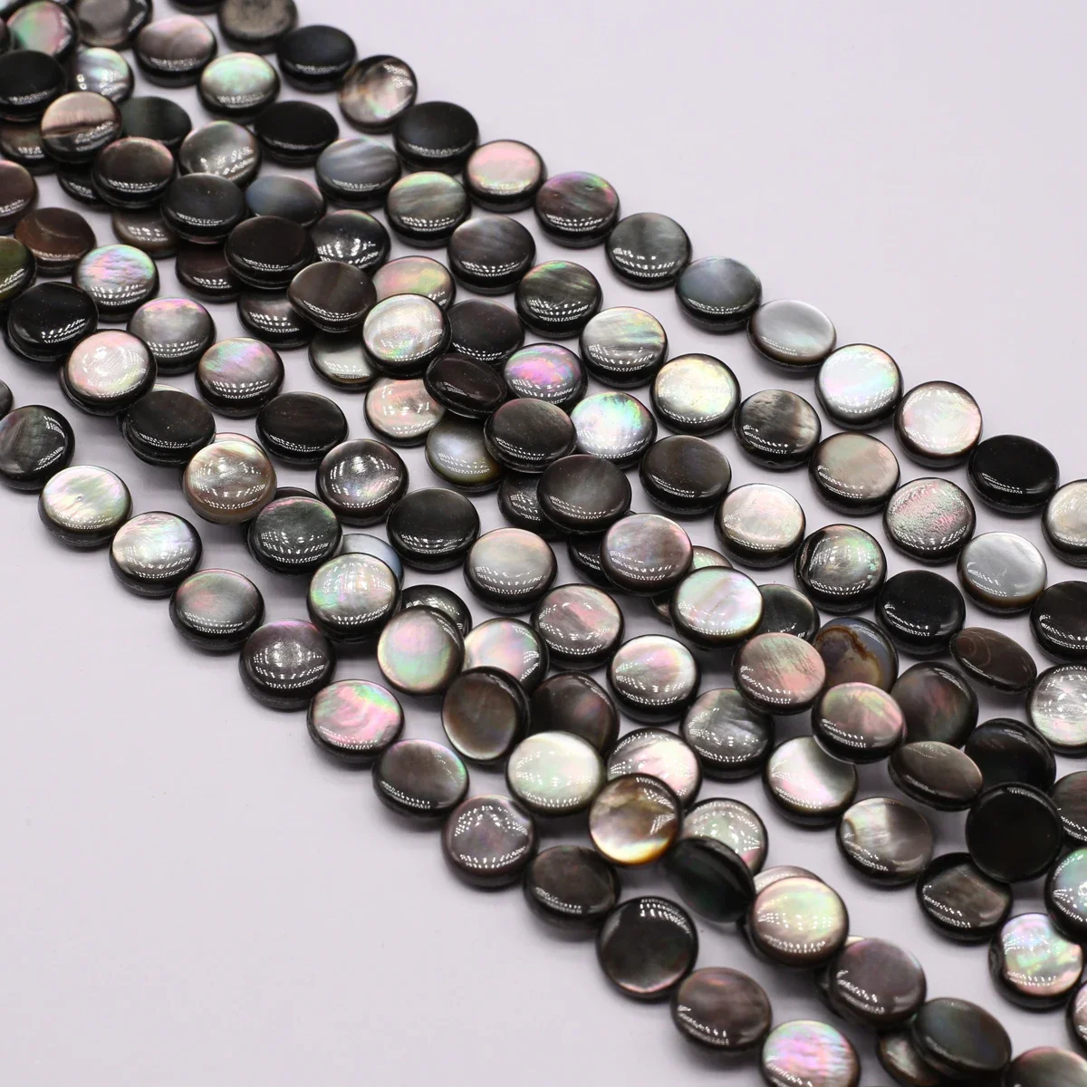 

10x10mm Big Black Round Shell Natural Freshwater Bead Exquisite Women Jewelry Making DIY Necklace Bracelet Earrings Accessory