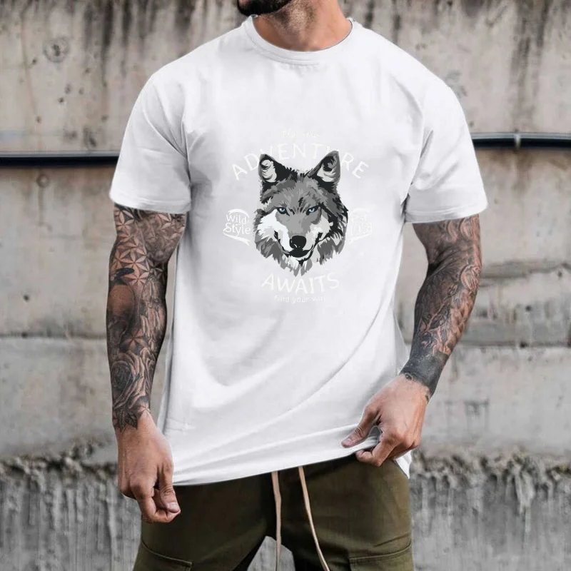 Cool Wolf Head Heat Transfer White Ink Iron - on Patch, Trendy Animal Pattern, Suitable for T - shirts/Canvas Bags, Outdoor
