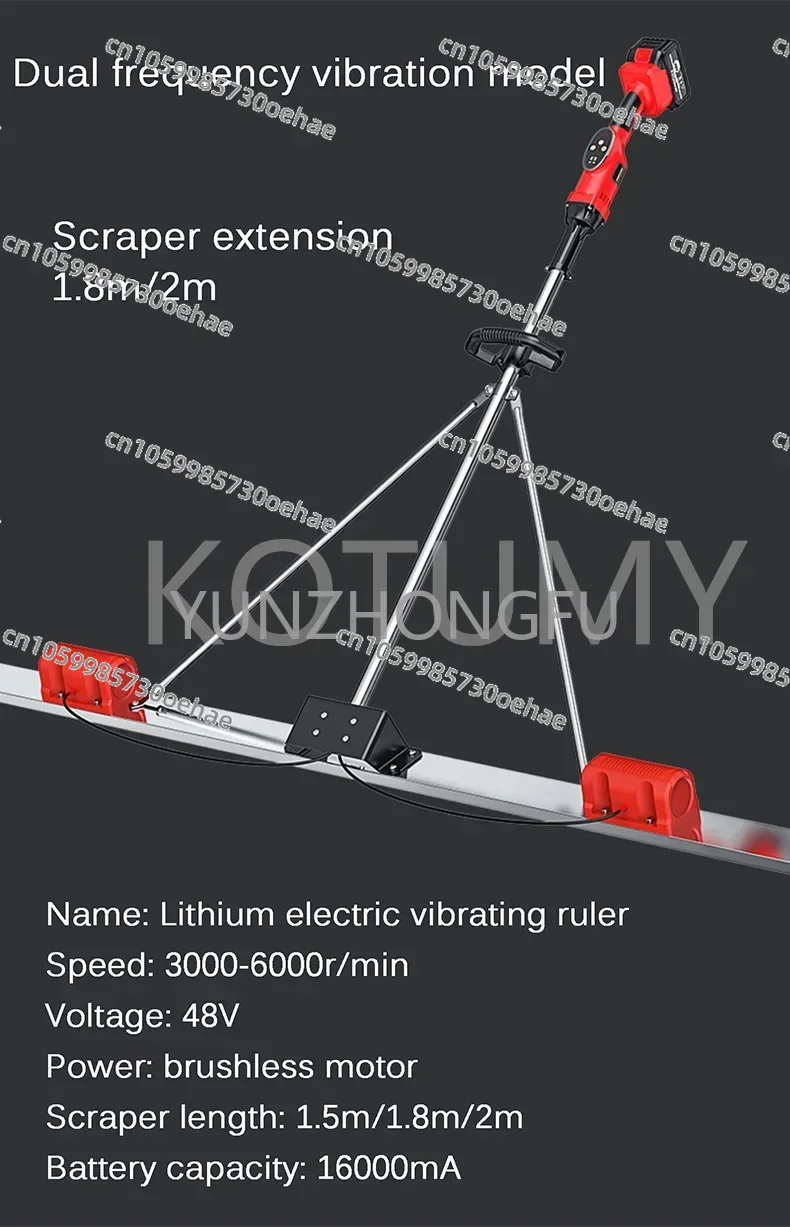 Electric Level Floor Vibration Ruler Mortar Vibrator Screed Concrete Leveling Machine Concrete Vibration Ruler Screed Machine