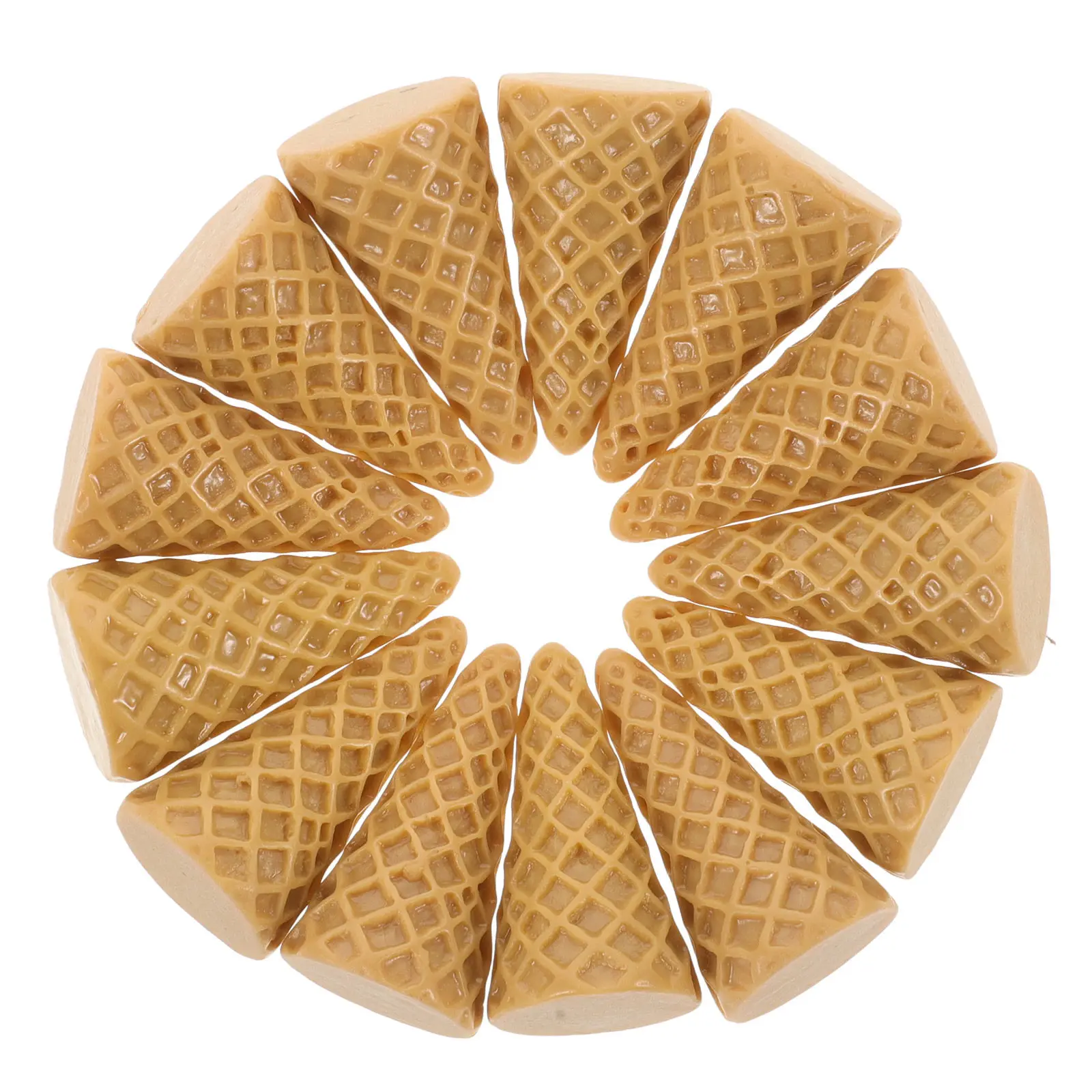20Pcs Ice Cream Cone Charms Sturdy Resin DIY Phone Shell Ornament Hair Clip Decor Craft Making Supplies Wedding Card Vase