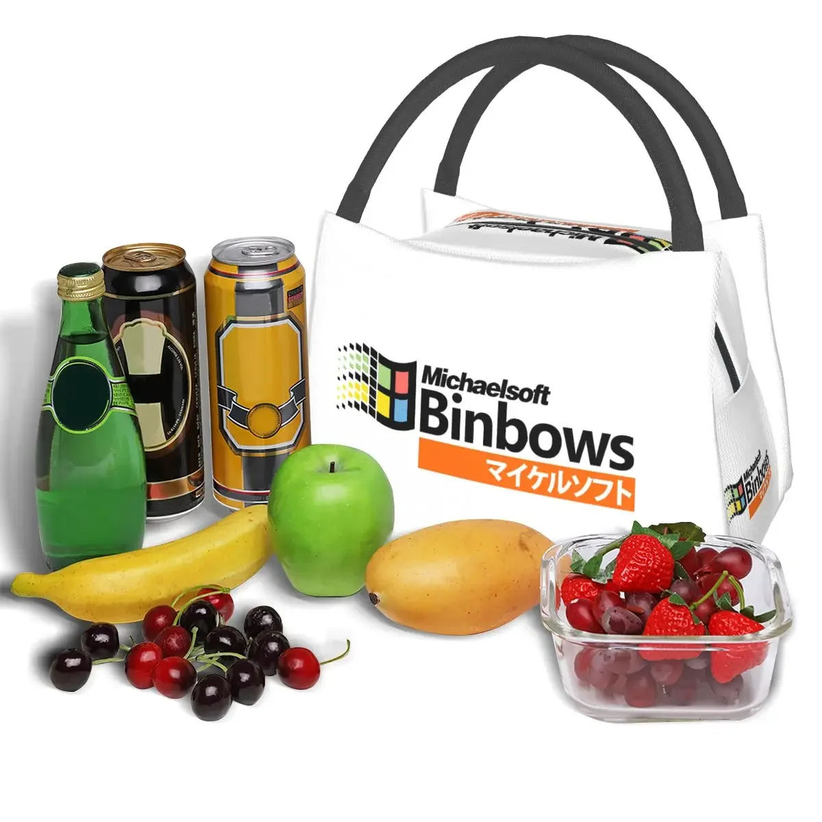 Michaelsoft Binbows Lunchtassen Geïsoleerd Bento Box Draagbare Lunch Draagtas Resuable Picknick Tassen Koeler Thermische Tas Voor Vrouw Reizen