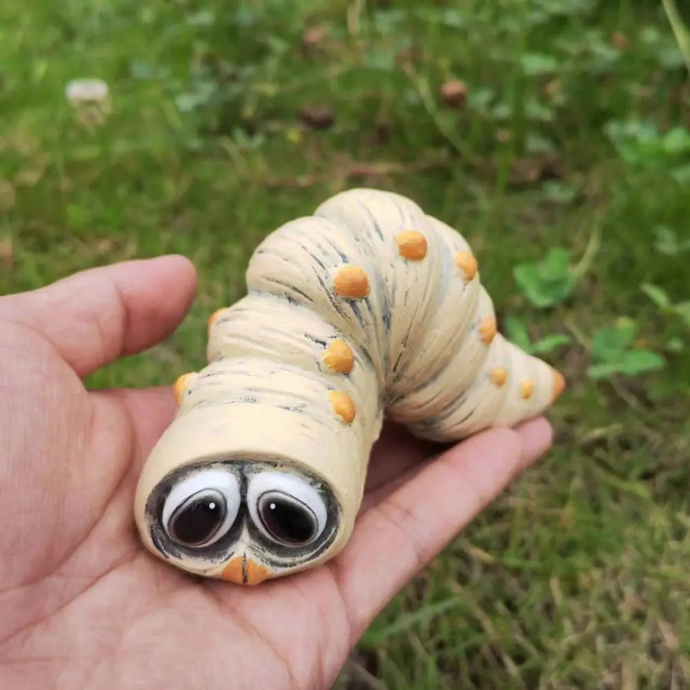 Outdoor Caterpillar Statue Decorative Ornament, Garden Worm Statue, Halloween Yard Decoration, Holiday Garden Decoration