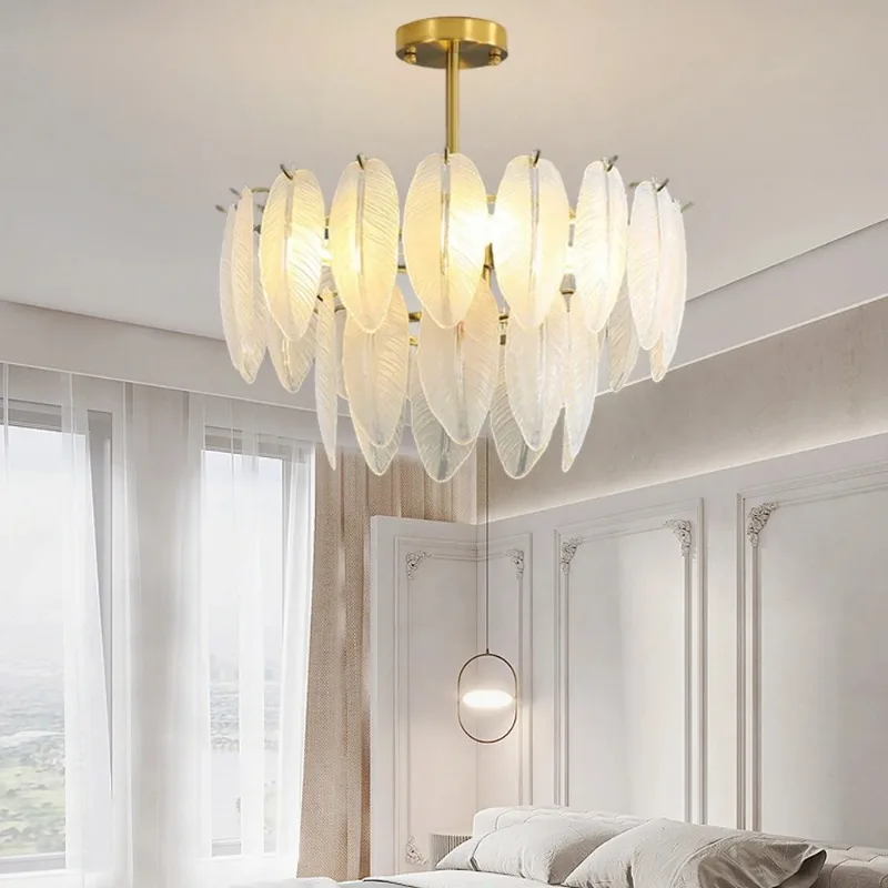 Plafonnier LED en Plumes de Clip au Design Moderne, Luminaire Décoratif de Plafond, Idéal pour une Chambre à Coucher, une Salle à Manger, une Cuisine ou un Appareil Ménager