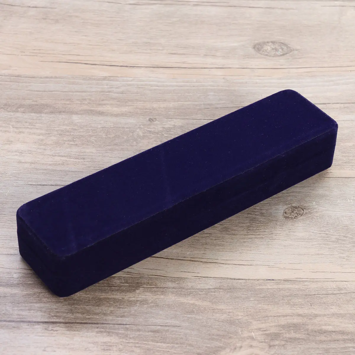 

3Pcs Dark Blue Flocking Jewelry Box for Women Flannel Lined Necklace Earrings Anklet Storage Case Elegant Organized Display Gift