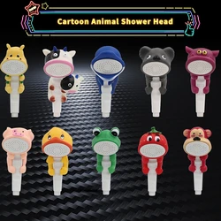 Cartoon Kid Shower Head Shower with Suction Cup Base Children's Bath Water Spray Shower Baby Shower Nozzle Bathroom Accessories