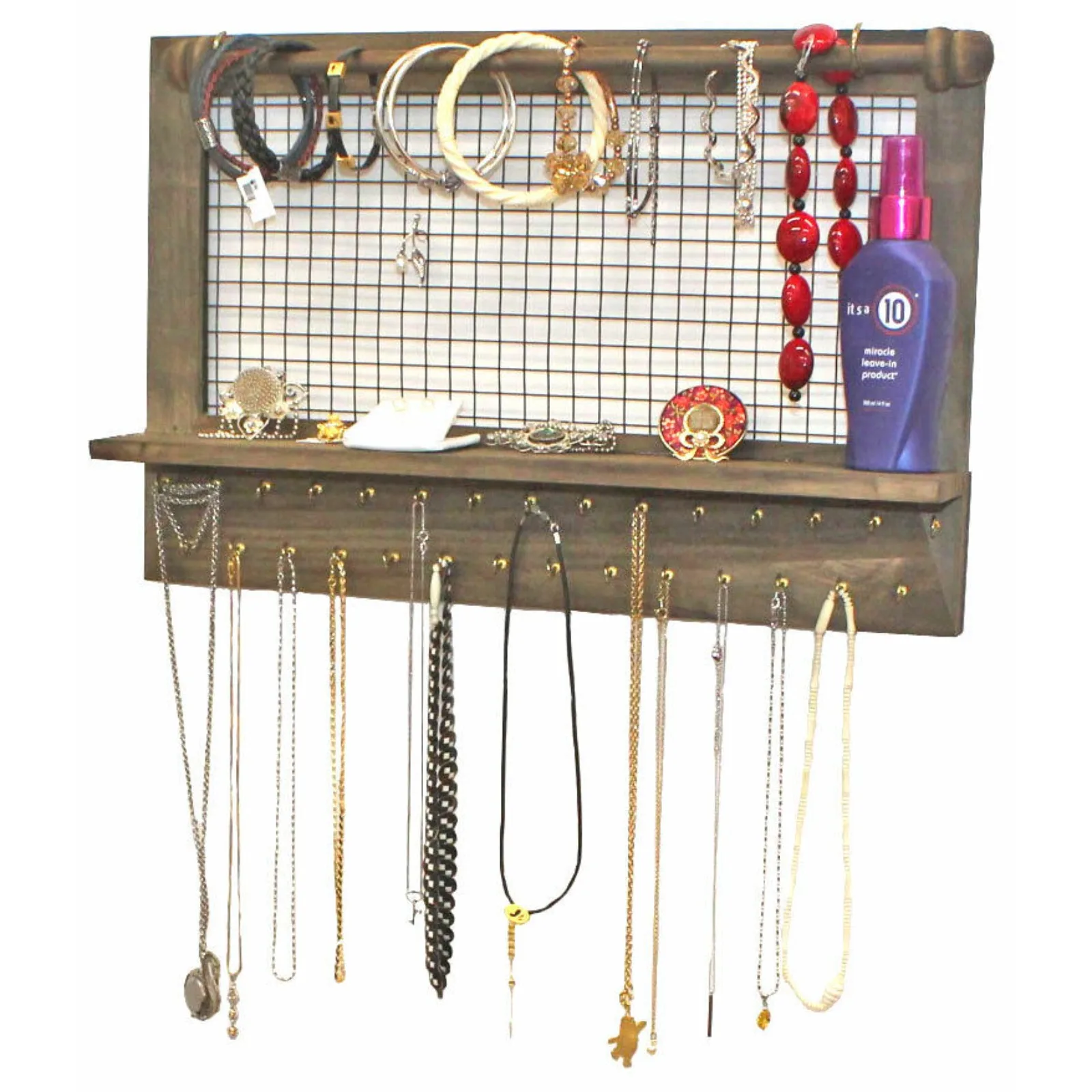 

US Jewelry Storage Rack, Wooden Shelf Bracket, Suitable for Earrings, Necklaces, Bracelets