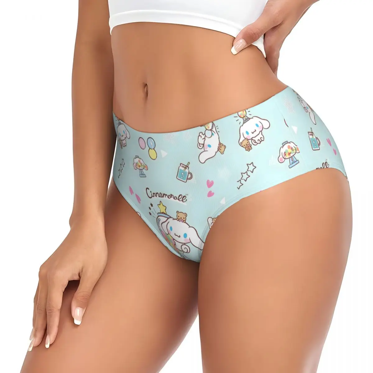 Biancheria intima popolare del comfort delle donne delle mutandine brevi calde dei cartoni animati Cinnamoroll personalizzati