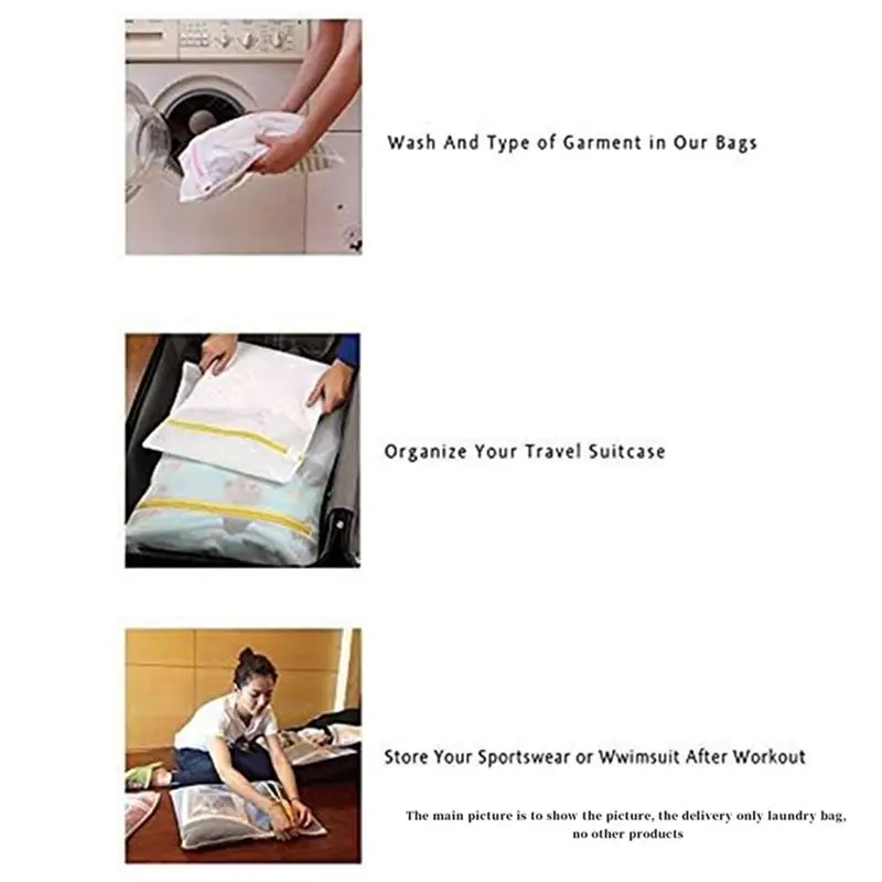 Set Of 5 Mesh Laundry Bags-1 Extra Large, 2 Big & Medium For Blouse, Hosiery, Underwear Travel Highly Recommended