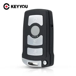 Брелок KEYYOU с 4 кнопками для BMW 7 Series E65 E66 E67 E68 745i 745Li 750i 750Li 760i 7, дистанционный ключ с маленьким ключом