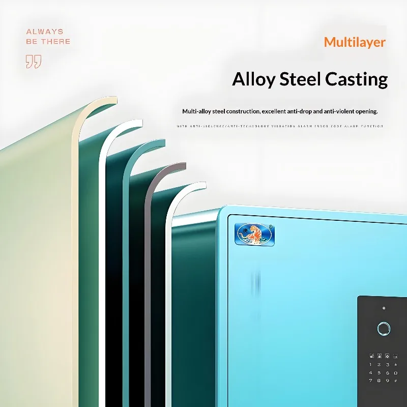 Cassetta di sicurezza nascosta ignifuga digitale domestica con impronta digitale biometrica Mini cassetta di sicurezza personale Protezione denaro Scatole solide segrete