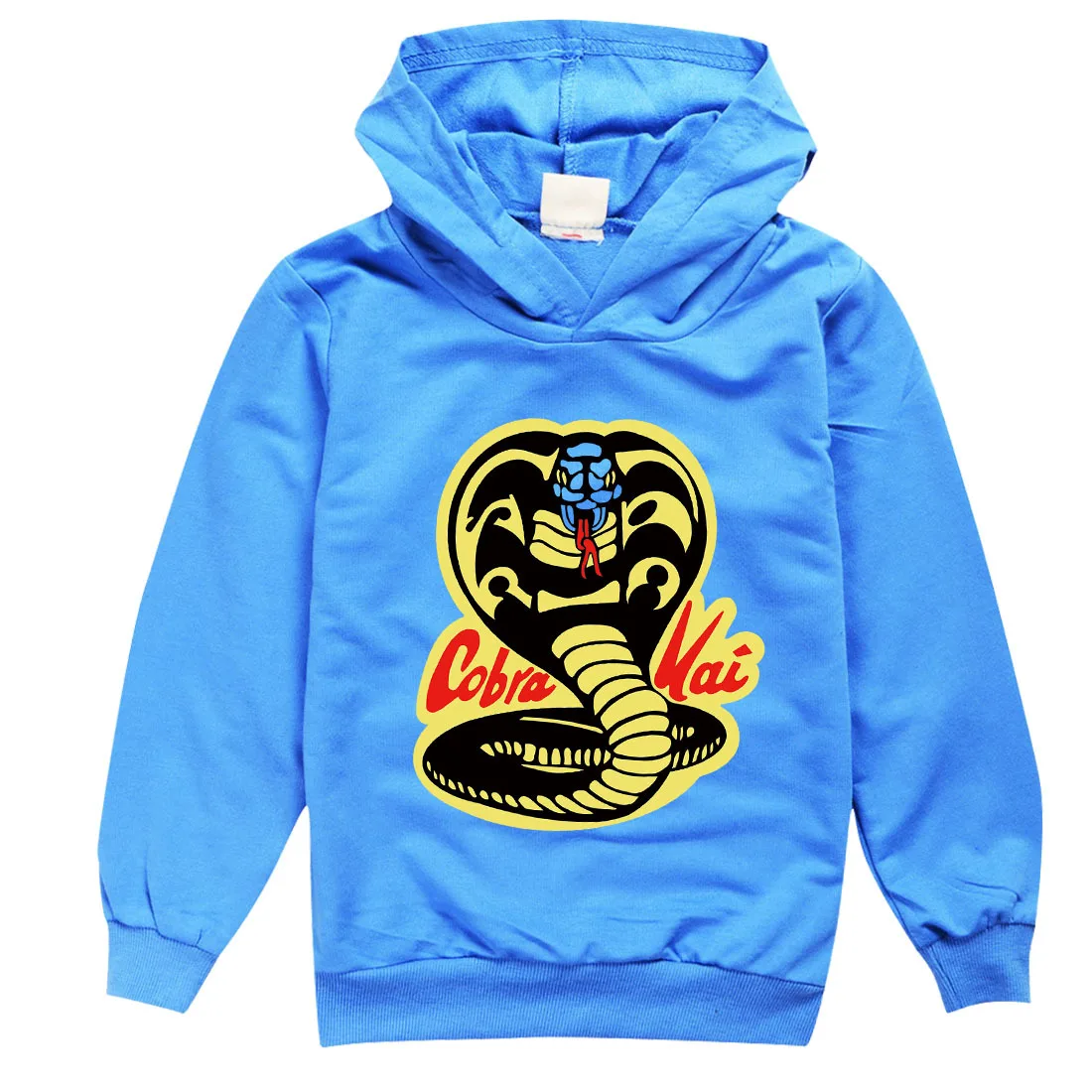 2-16Y Cartoon Hot Cobra Kai Hoodie Kids Anime Hoodies Teenagers Boy Sweatshirt Toddler Girls Pull Sleeve Pullover Sports Top