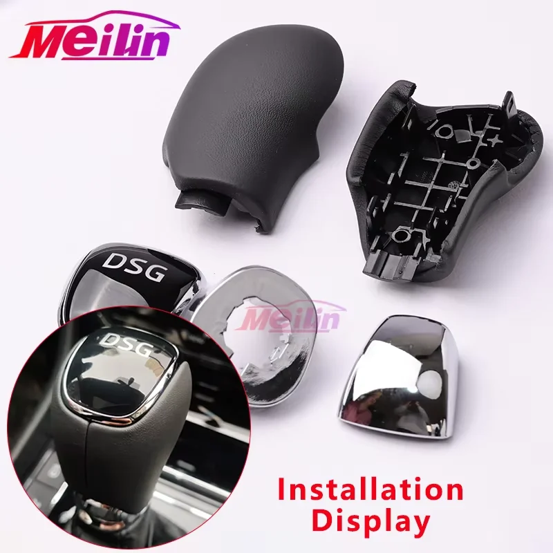 

The DSG logo car parts shift head is suitable for Skoda Octavia Super Snowman DSG shift lever leather