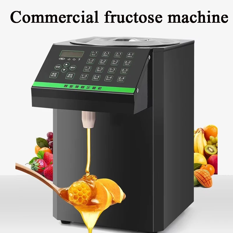 PBOBP Fructose Machine 16 kinds Syrup Dispenser 8L Container for Bubble Tea /Coffe Shop Fructose Dispenser Fructose Quantizer