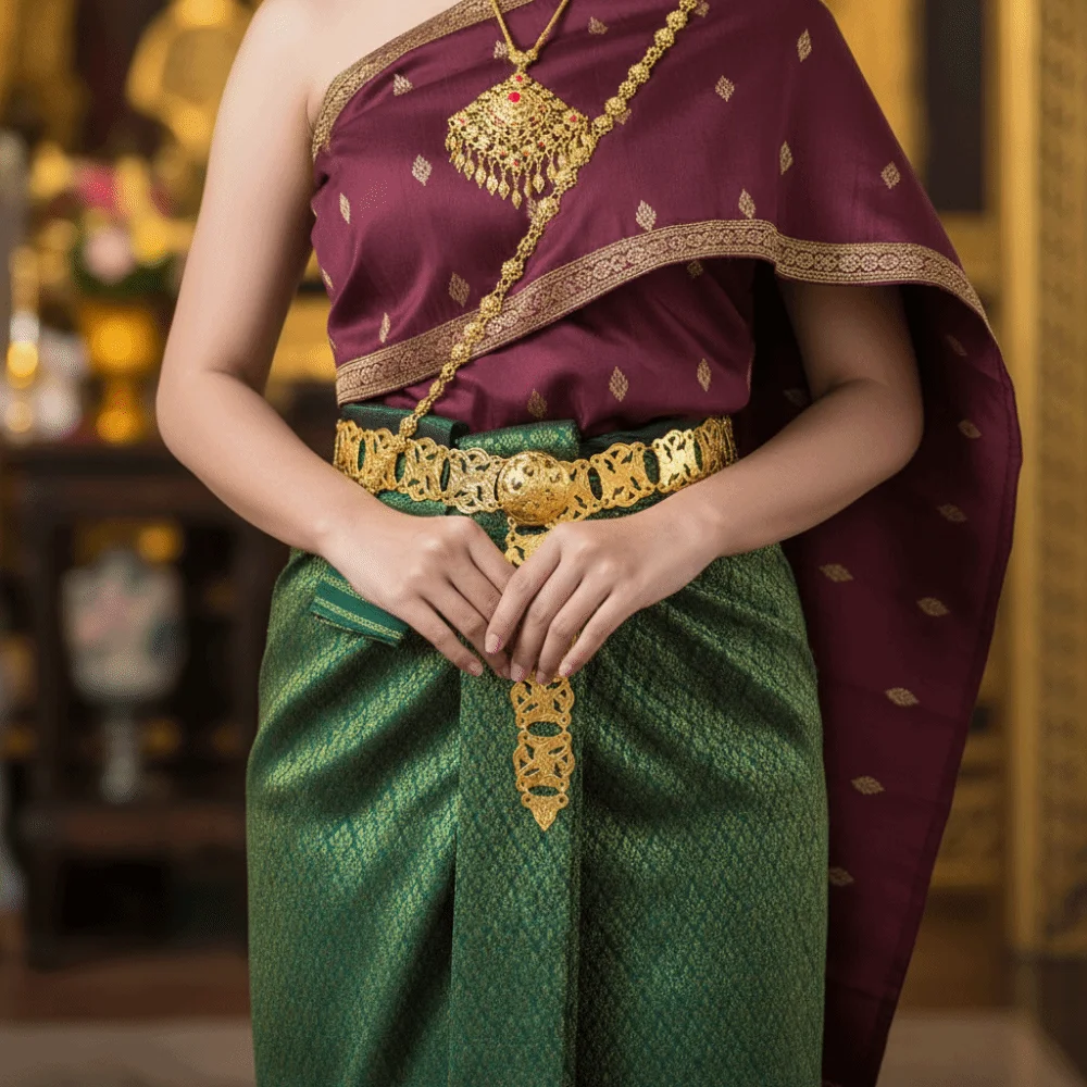 الفضة العرقية نمط حزام التقليدية ماليزيا المعادن الخصر سلسلة المعصم مجوهرات شرابة فستان رقص حزام سلاسل مهرجان الإكسسوار #2