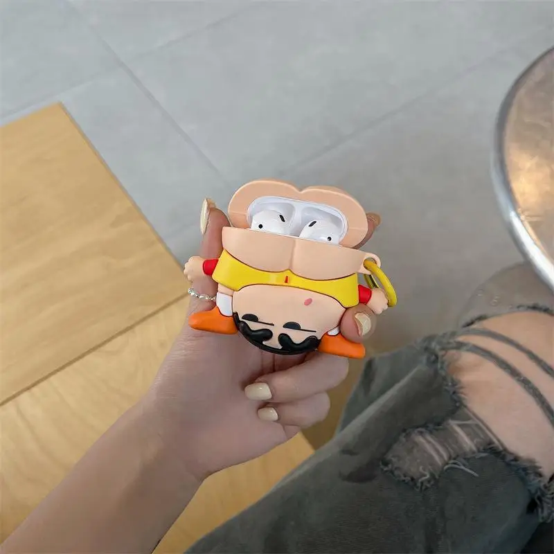 

Crayon Shin-Chan for Airpods Pro 2 Cute Funny Butt Handstand Protective Earphone Silicone Earphone Cover for Airpods 3 Girl Gift