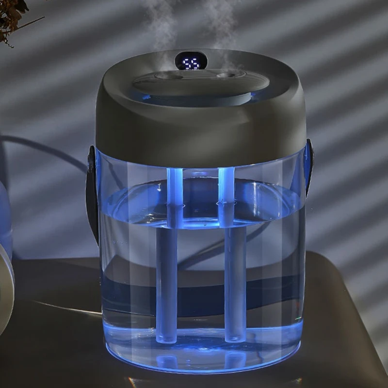 1 قطعة 2L فوهة مزدوجة المرطب مكتب سطح المكتب المحمولة الهواء البخاخة USB قابلة للشحن شاشة ديجيتال الترطيب البخاخات