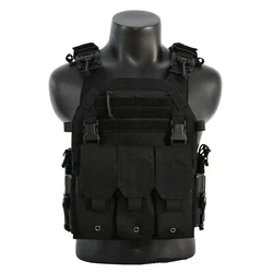 Quick Release 6094K Tactical Vest 1000D nylon fabric with triple magazine bag Large size 094K combat suit