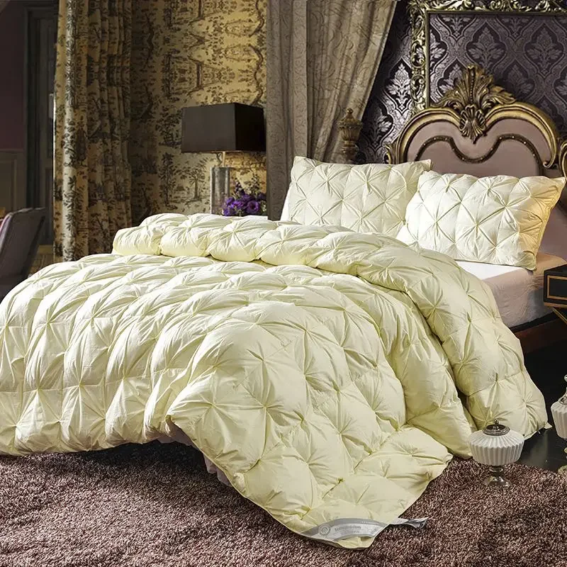 Winter Cotton Goose Down Quilt Five-Star Hotel Duvet Super Soft Fluffy Queen King Full Size Four Seasons Duvets Blanket