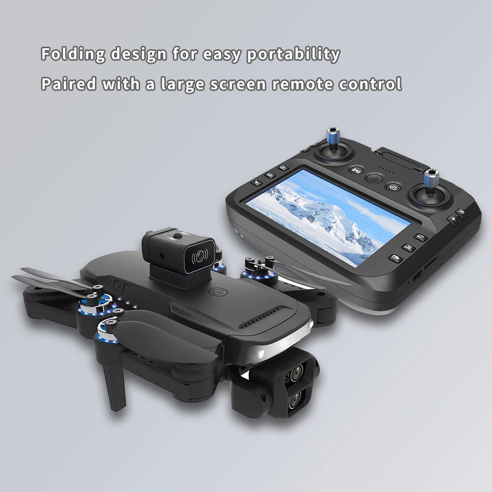 Дрон K2 HD с двойной камерой, квадрокоптер для аэрофотосъемки с большим экраном дальнего действия 8k, интеллектуальный дрон для предотвращения препятствий, игрушка-дрон Дрон K2 HD с двойной камерой, квадрокоптер для аэрофотосъемки с большим экраном дальнего действия 8k, интеллектуальный дрон для предотвращения препятствий, игрушка-дрон